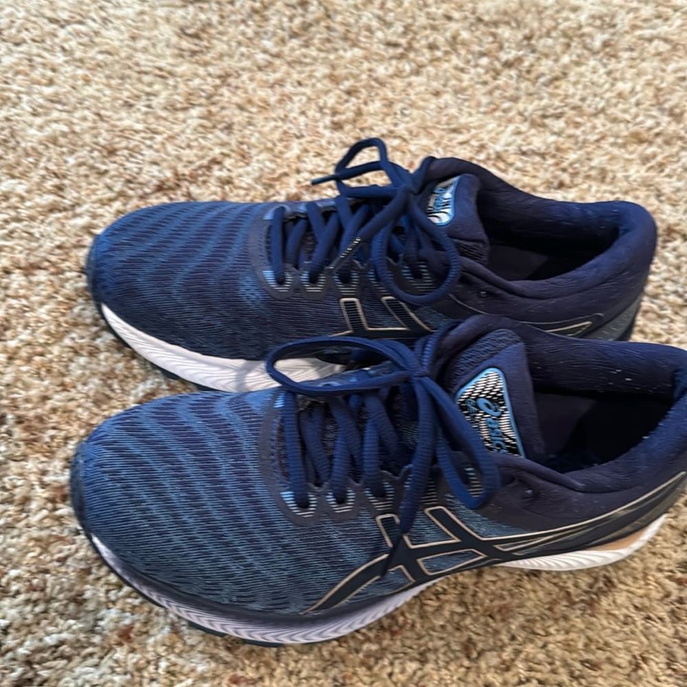 Asics Navy Blue Athletic Running Shoes